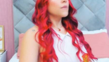 Wild Redhead Babe Spanking Her Butt While Rubbing Her Pussy