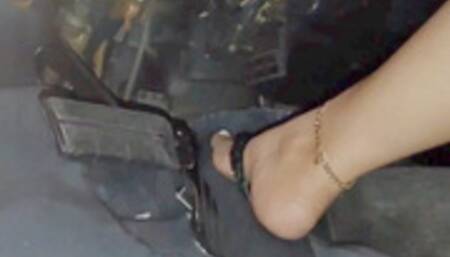 Black wedge flip flop flooring in the Tahoe