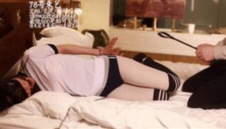 XY Bondage 81 - Long Haired Gymnast Girl In Metal Shackles To Be Whipped By Master