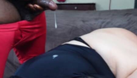 Horny Sexy Big Ass Girl Strip-teasing And Caught Masturbating With Cucumber, then received Cumshot