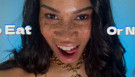 To Eat Or Not?- Ebony Voress Goddess Rosie Reed Gives You A Giantess Body Tour While Deciding If You Will Get Eaten Or Not- standard definition