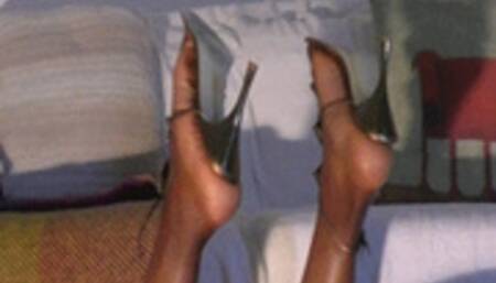 Strappy heels up in the air - wmv