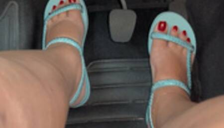 Juliette_RJ MILF on a real Pedal Pumping JOI wearing flats and red nails - PEDAL PUMPING - RED NAILS PEDICURE - BBW LEGS - PUMPING THE GAS - PUMP HARD - HITTING THE BREAKS - PEDAL JOI - ORGASM CONTROL