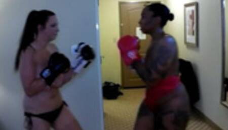 XXX-012 Bar Sluts, Motel Room Boxing, Dasani Vs Riley, Body & Breast Punishment, Vol 35