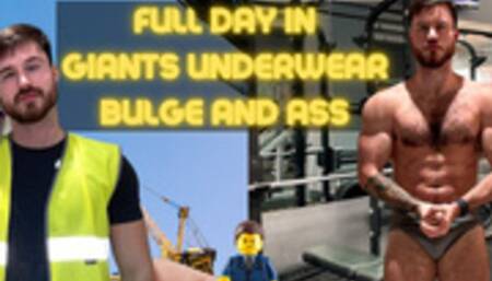 Macrophilia - full day in giants underwear - bulge and ass