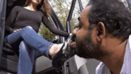 Feeding him cake and dirt in the parking lot