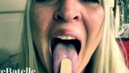 Tongue Scraping And Teeth Picking With Dental Set