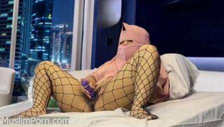 Muslim Porn- Cute muslim-headscarf TEEN black fishnet stockings Sex Toy masturbating hijab slut-version1 mp MP4