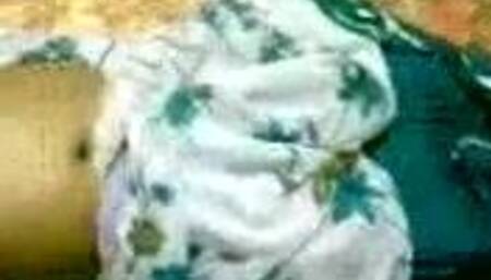 Shy Tamil wife getting tits exposed off her blue blouse