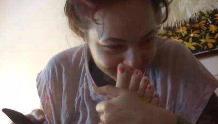 Even Karyn loves her yummy toes