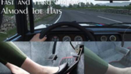 Fast and Hard Driving in Almond Toe Flats (mp4 1080p)