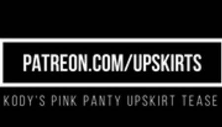 Kody's Pink Panty Upskirt Tease