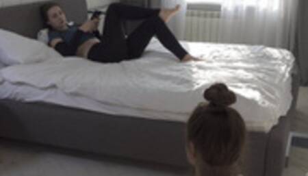 New Goddess smothers the bitch Natalia with her perfect ass! 4K