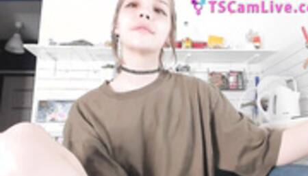 Captivating Trap Girl SheBabe flogging her prick Part 3