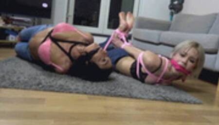 Lilly & Latina in: Two beautiful girls play Bondage games, as Lilly found Latina's secret toys box! (1080p)