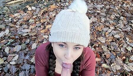 Emily Hill - Forest Fun Dildo Blowjob Flashing Riding And More P1