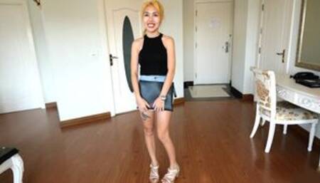 Tiny amateur Thai teen in a bunny outfit