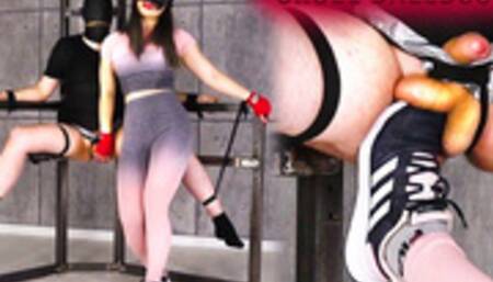Cruel Ballbusting Femdom CBT and Metal Bondage