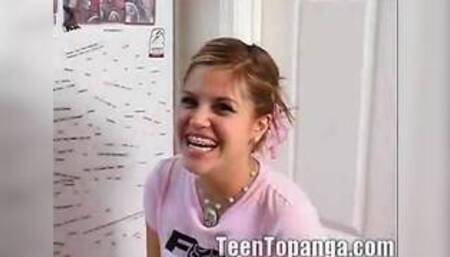 Topanga teen babe masturbates