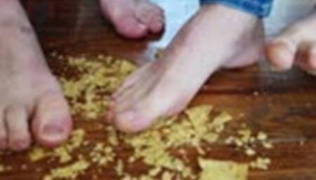 Male Feet Food Crush