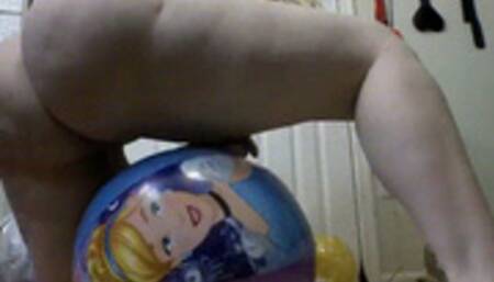 Bare Ass on Princess Beach Ball