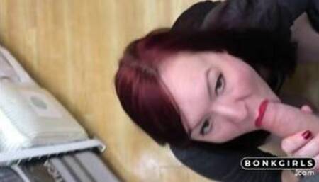 Public cumshot and cum walk