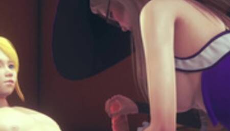 Genshin Impact Hentai 3D - Lisa suck and fucked in a tatami