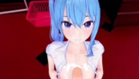 Suisei's Secret Pre-Live Performance - 3D HENTAI