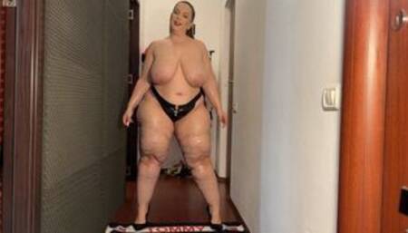 Oiled legs, ass and JOI