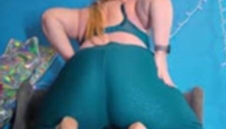 Foot Measure Teal Leopard Leggings