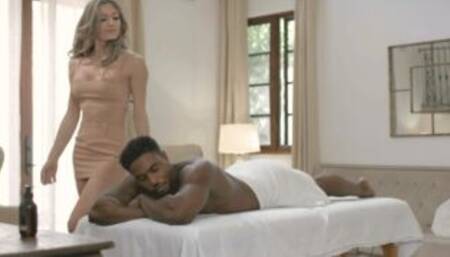 Tgirl masseuse Jade Venus analed by BBC