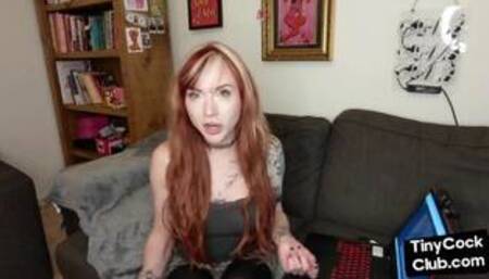 Dirty perverted nympho femina talks about small dicks