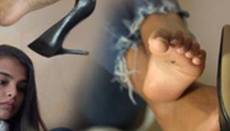 Solange's dangling high heels pumps - Video update 13232 HD