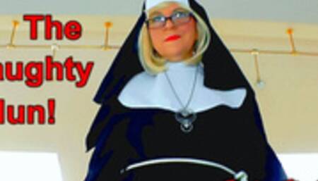 The naughty Nun! - starring Sandy Heely - Episode 3 - Part 1 - High Heels Nun Costume Toe Wiggling Spreading Handjob - FHD