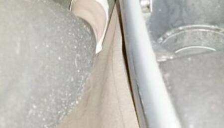 White open toe sling back pumps the pedals