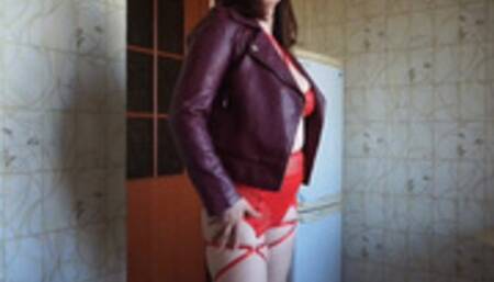 Zipping Leather jaket