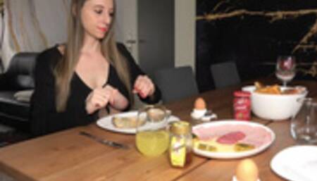 Beim Frühstück beobachtet