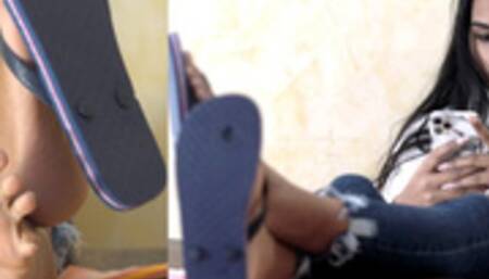 Solange is ignoring you with her feet and flip flops on the table - Video update 13285 HD