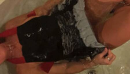 Apron and Heels Bathtub Fun and masturbation part two