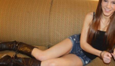 Rachel - First Time in Handcuffs and Shackles (MP4)