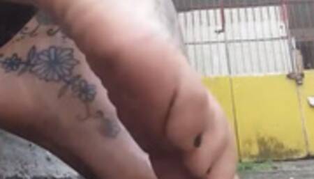 under Giantess Barefoot Sexy Soles in View spycam