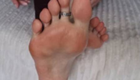 Creamy feet tease
