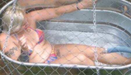 Bikini MILF Slut Vivica is Locked in the Tank Tormented with Cold Water HDmp4