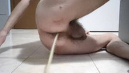 Dark piss in my ass, enema and farting