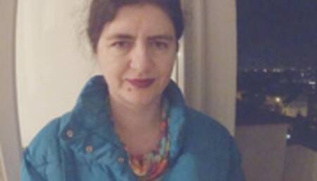 Violet lips, smoking bubbles, smoke into your face and spit