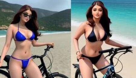 Aishwarya Rai in Bikini on Beach