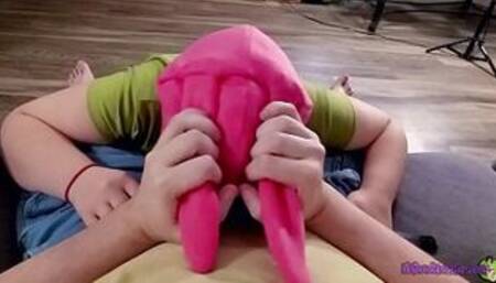 Louise and Gene are all grown up, and she's going to put her useless to work by interupting Gene's game time with a BJ and doggy