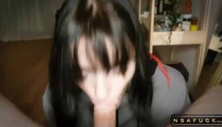 POV No Hands Blowjob With Hot Oral Creampie