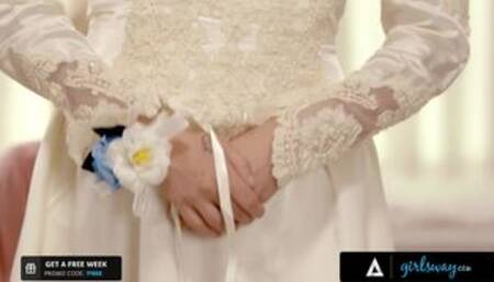 GIRLSWAY - Emotional MILF Julia Ann Fucks Her Bride-To-Be Stepdaughter Carolina Sweets One Last Time