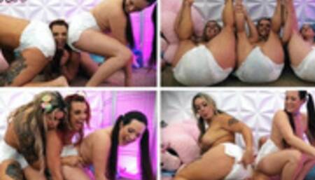 Stinky Train! 3 Girl Diaper Filling! MOV